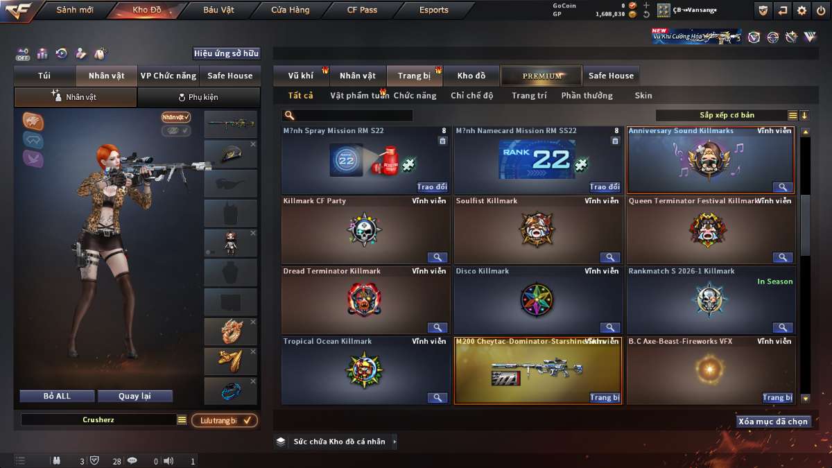 shop acc cf uy tin gia re